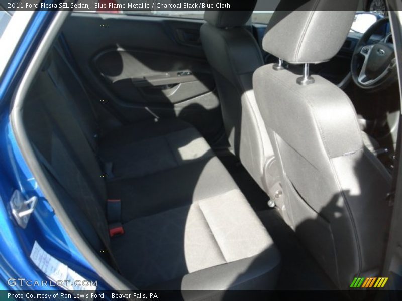 Blue Flame Metallic / Charcoal Black/Blue Cloth 2011 Ford Fiesta SEL Sedan