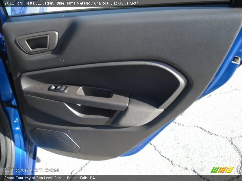 Blue Flame Metallic / Charcoal Black/Blue Cloth 2011 Ford Fiesta SEL Sedan