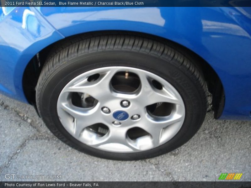 Blue Flame Metallic / Charcoal Black/Blue Cloth 2011 Ford Fiesta SEL Sedan