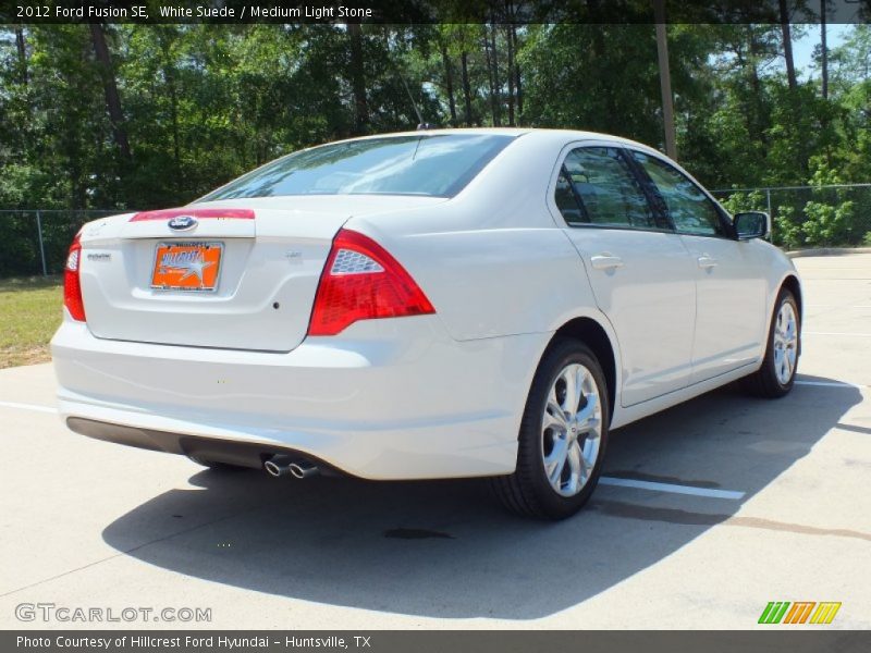 White Suede / Medium Light Stone 2012 Ford Fusion SE