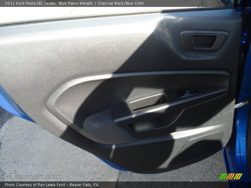 Blue Flame Metallic / Charcoal Black/Blue Cloth 2011 Ford Fiesta SEL Sedan