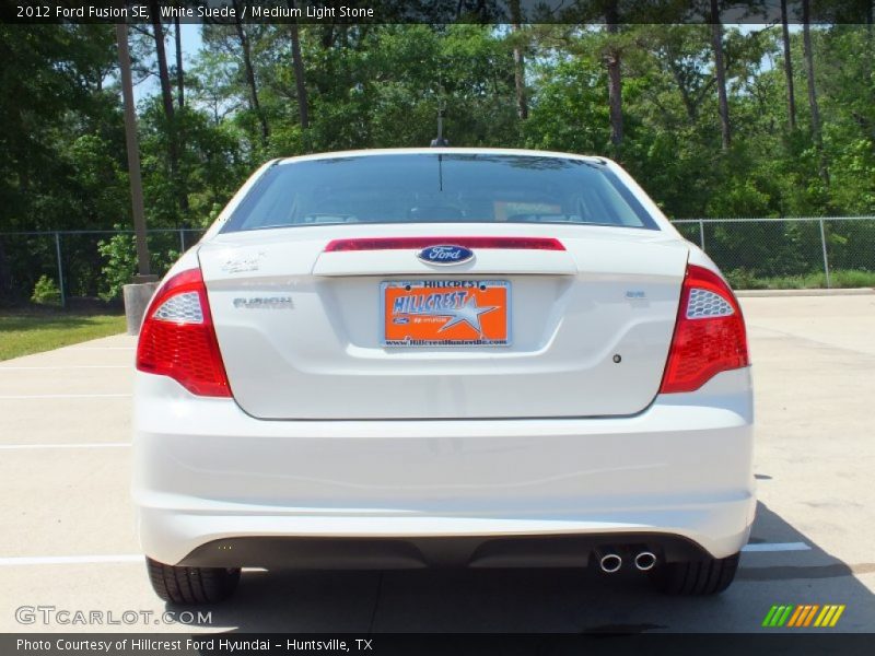 White Suede / Medium Light Stone 2012 Ford Fusion SE