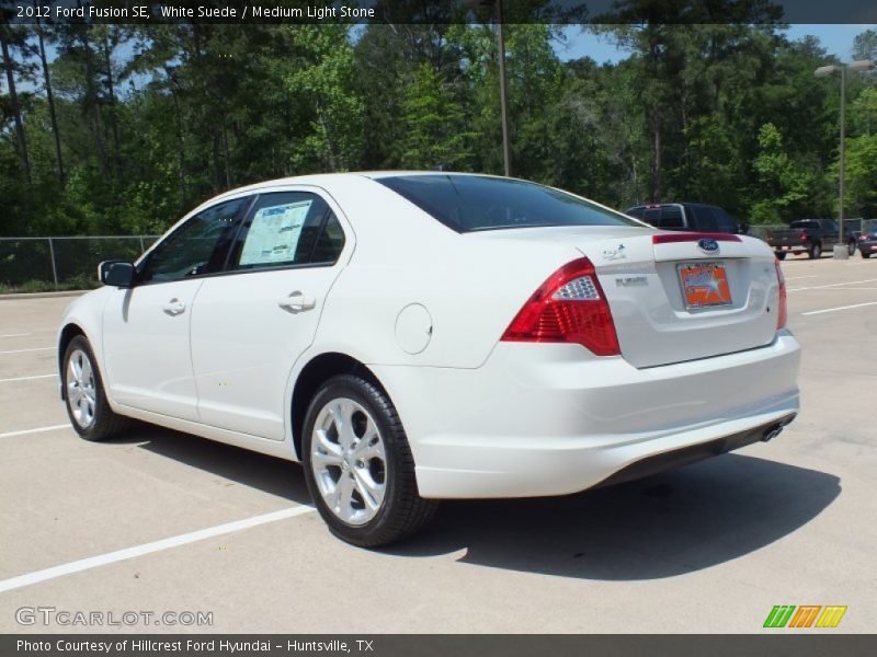 White Suede / Medium Light Stone 2012 Ford Fusion SE
