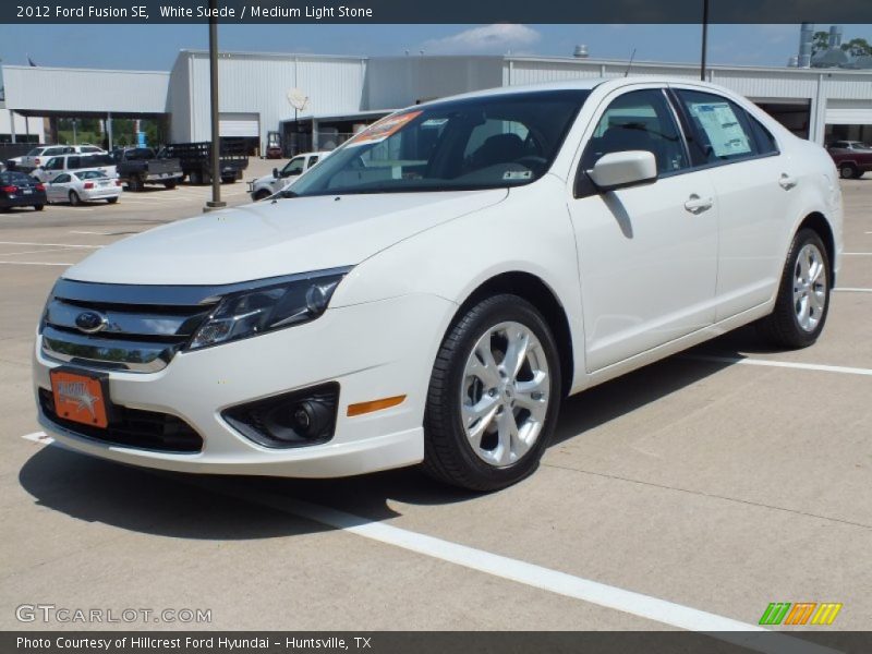White Suede / Medium Light Stone 2012 Ford Fusion SE
