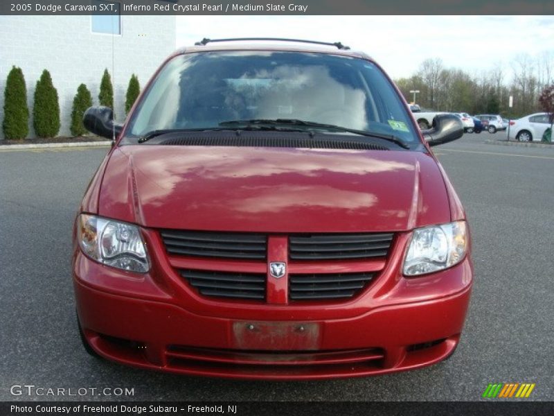 Inferno Red Crystal Pearl / Medium Slate Gray 2005 Dodge Caravan SXT