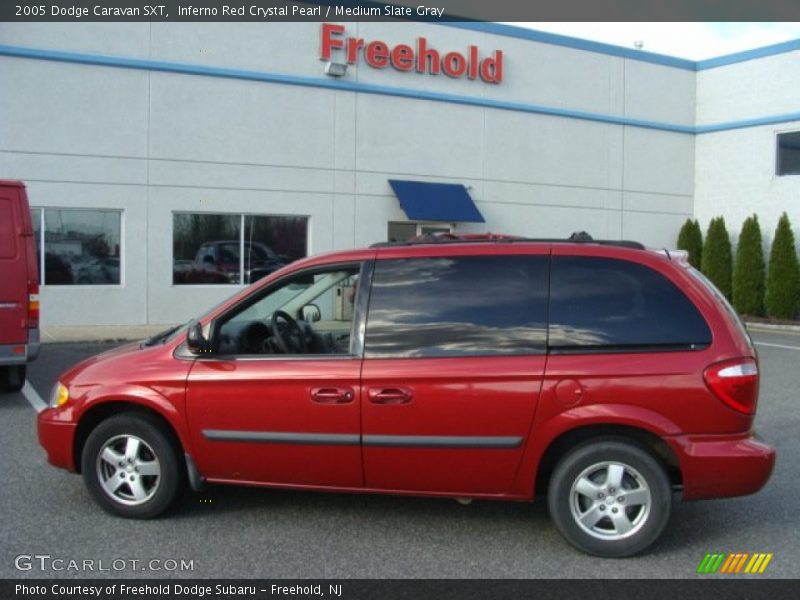 Inferno Red Crystal Pearl / Medium Slate Gray 2005 Dodge Caravan SXT