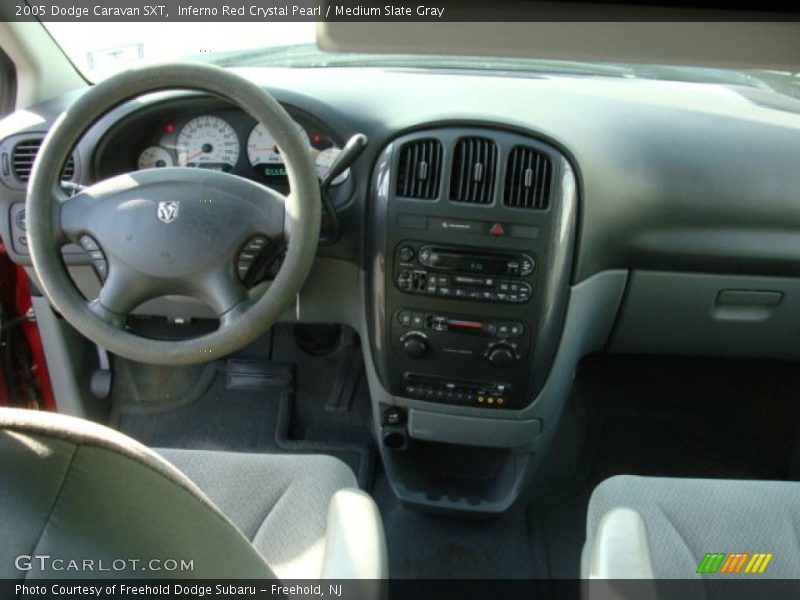 Inferno Red Crystal Pearl / Medium Slate Gray 2005 Dodge Caravan SXT