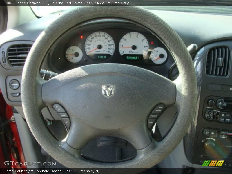 Inferno Red Crystal Pearl / Medium Slate Gray 2005 Dodge Caravan SXT