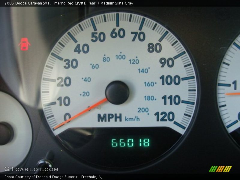Inferno Red Crystal Pearl / Medium Slate Gray 2005 Dodge Caravan SXT