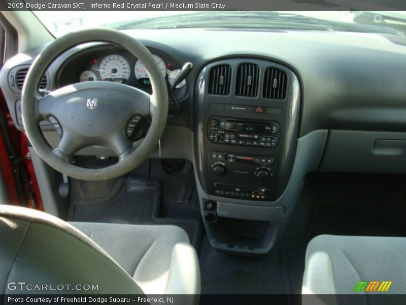 Inferno Red Crystal Pearl / Medium Slate Gray 2005 Dodge Caravan SXT