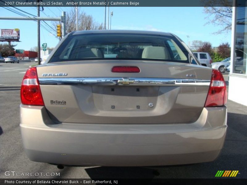 Amber Bronze Metallic / Cashmere Beige 2007 Chevrolet Malibu LS Sedan