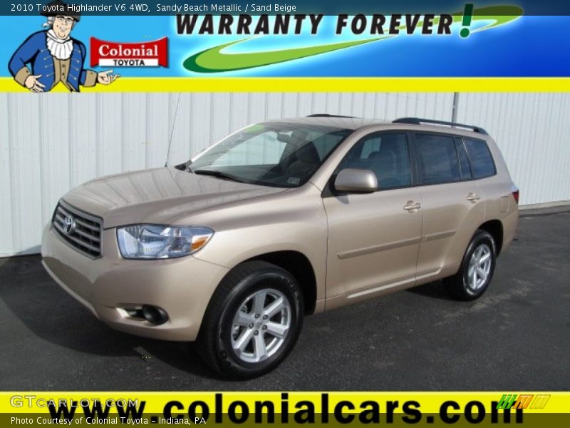 Sandy Beach Metallic / Sand Beige 2010 Toyota Highlander V6 4WD