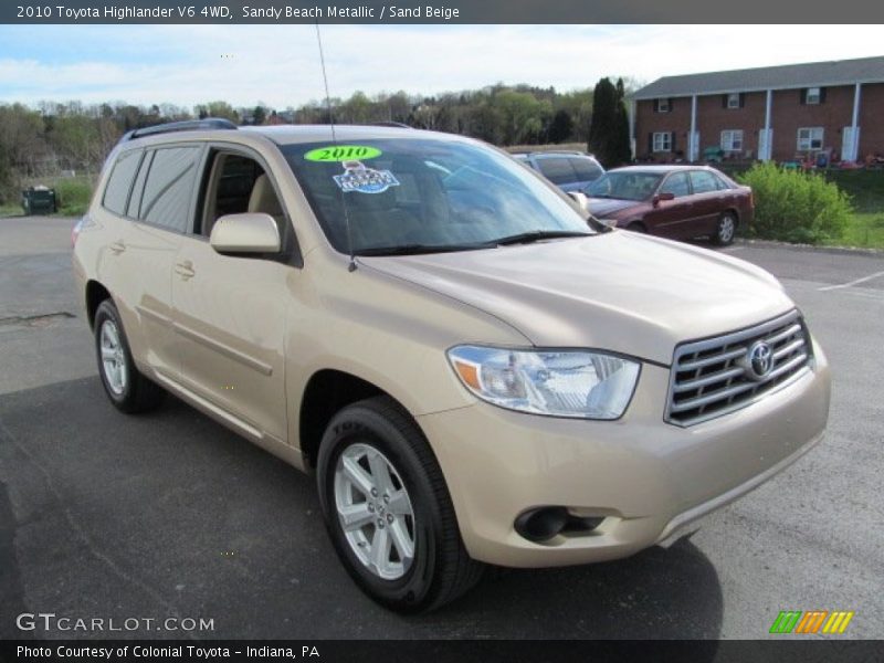 Sandy Beach Metallic / Sand Beige 2010 Toyota Highlander V6 4WD