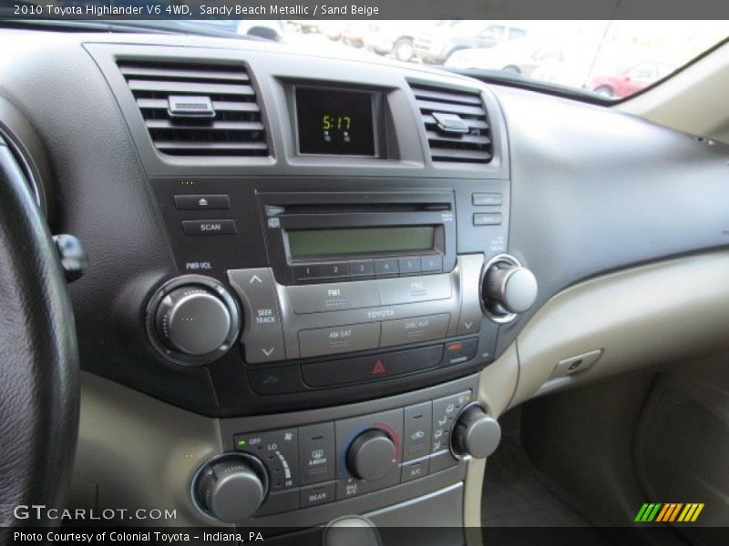 Sandy Beach Metallic / Sand Beige 2010 Toyota Highlander V6 4WD