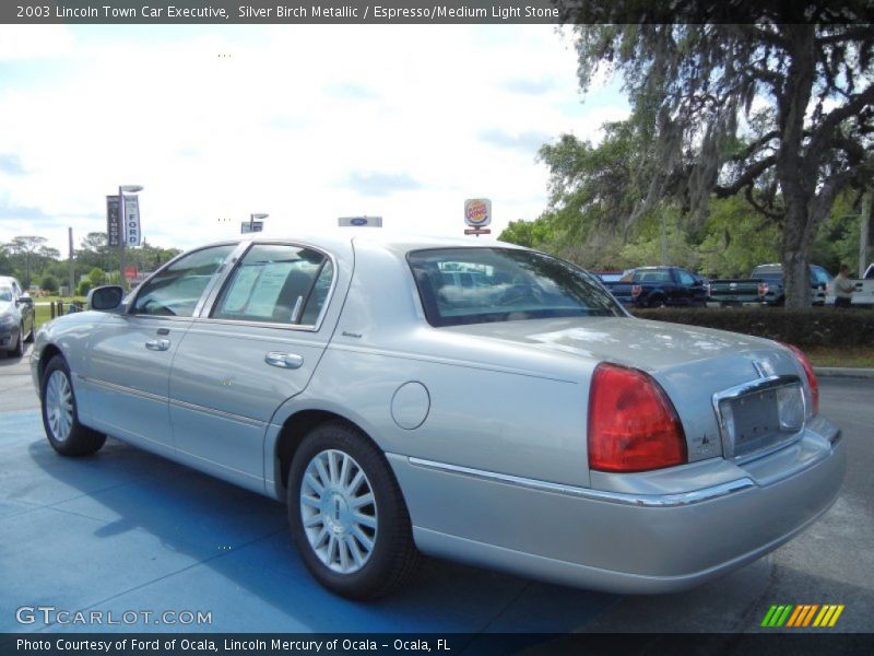 Silver Birch Metallic / Espresso/Medium Light Stone 2003 Lincoln Town Car Executive