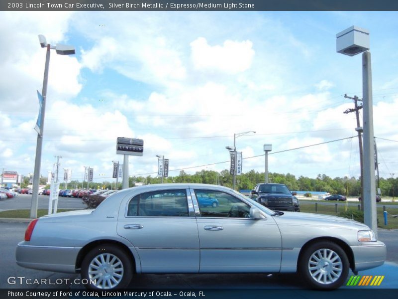 Silver Birch Metallic / Espresso/Medium Light Stone 2003 Lincoln Town Car Executive