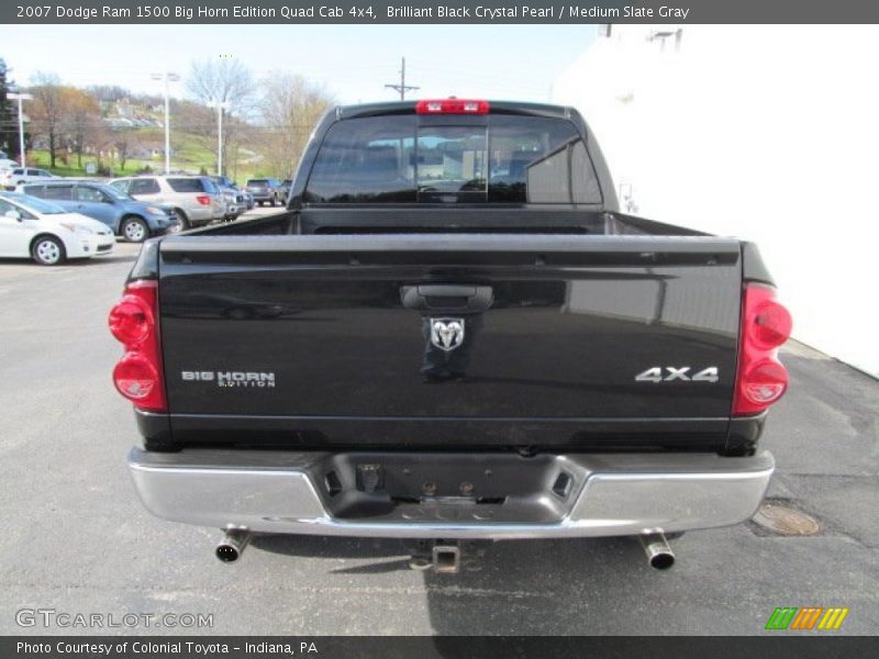 Brilliant Black Crystal Pearl / Medium Slate Gray 2007 Dodge Ram 1500 Big Horn Edition Quad Cab 4x4