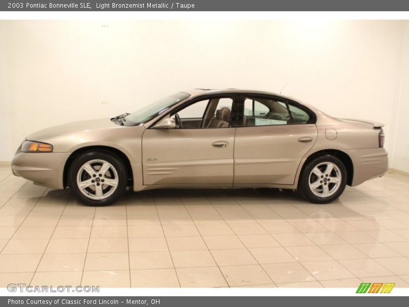 Light Bronzemist Metallic / Taupe 2003 Pontiac Bonneville SLE