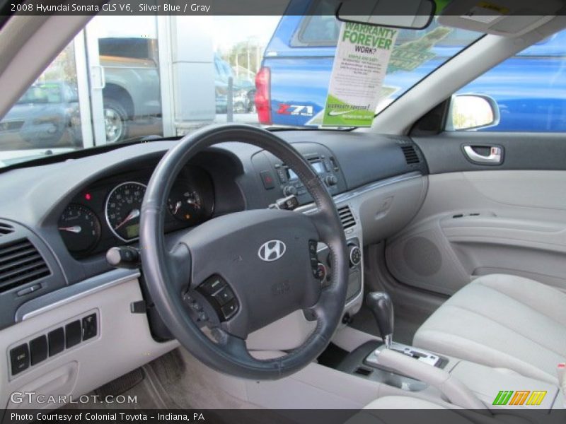 Silver Blue / Gray 2008 Hyundai Sonata GLS V6