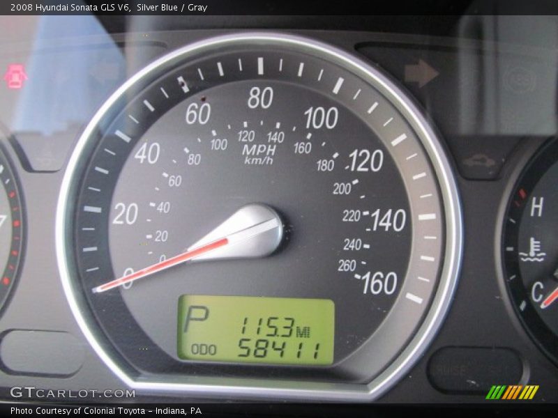 Silver Blue / Gray 2008 Hyundai Sonata GLS V6