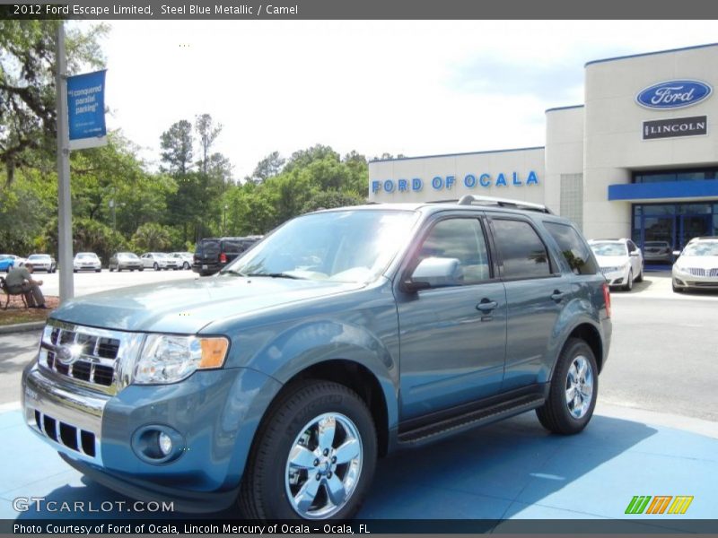 Steel Blue Metallic / Camel 2012 Ford Escape Limited