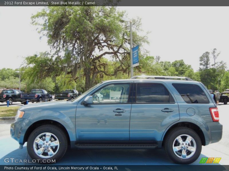 Steel Blue Metallic / Camel 2012 Ford Escape Limited