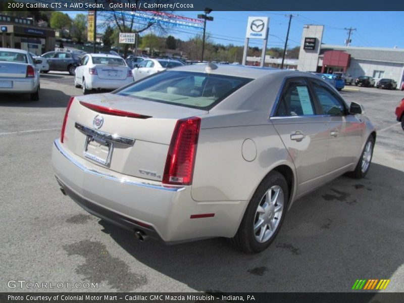 Gold Mist / Cashmere/Cocoa 2009 Cadillac CTS 4 AWD Sedan