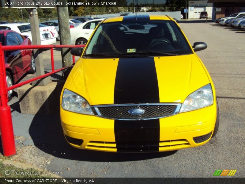 Screaming Yellow / Charcoal 2007 Ford Focus ZX3 SES Coupe