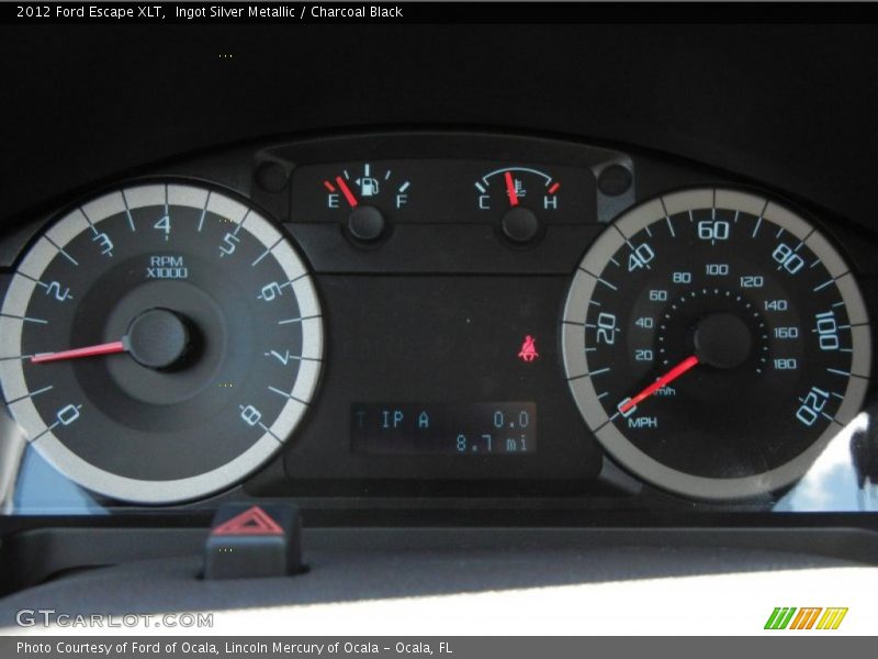 Ingot Silver Metallic / Charcoal Black 2012 Ford Escape XLT