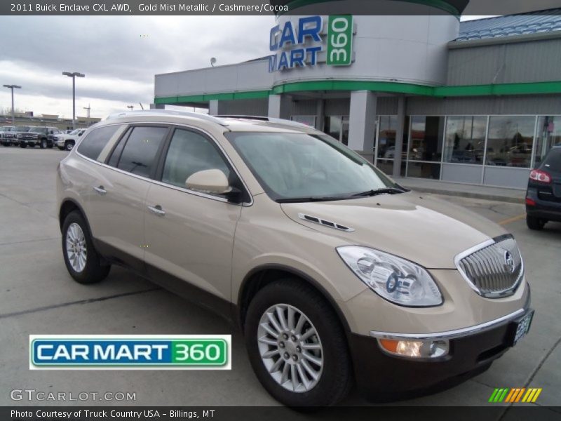 Gold Mist Metallic / Cashmere/Cocoa 2011 Buick Enclave CXL AWD