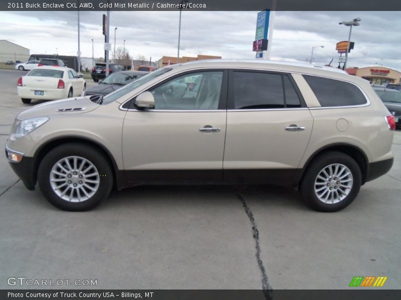 Gold Mist Metallic / Cashmere/Cocoa 2011 Buick Enclave CXL AWD