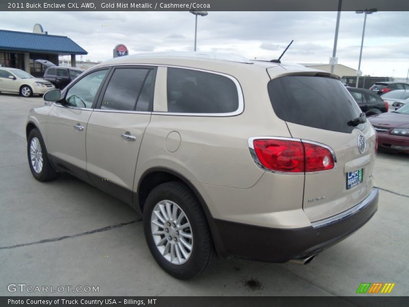 Gold Mist Metallic / Cashmere/Cocoa 2011 Buick Enclave CXL AWD