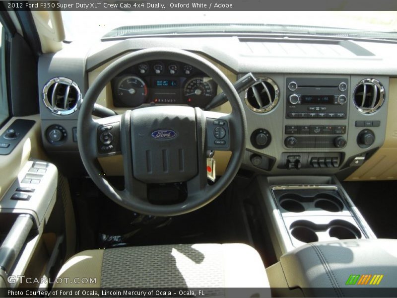 Oxford White / Adobe 2012 Ford F350 Super Duty XLT Crew Cab 4x4 Dually
