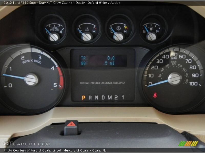 Oxford White / Adobe 2012 Ford F350 Super Duty XLT Crew Cab 4x4 Dually