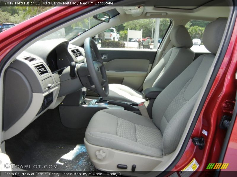 Red Candy Metallic / Medium Light Stone 2012 Ford Fusion SE