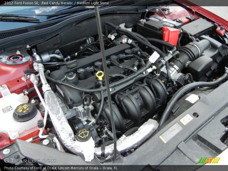 Red Candy Metallic / Medium Light Stone 2012 Ford Fusion SE