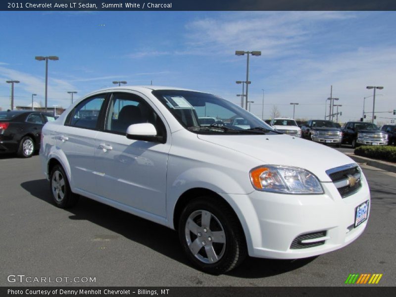 Summit White / Charcoal 2011 Chevrolet Aveo LT Sedan