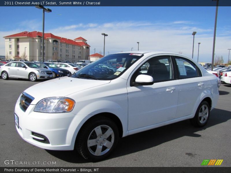 Summit White / Charcoal 2011 Chevrolet Aveo LT Sedan