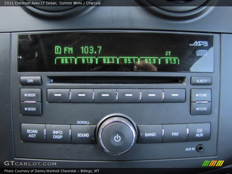 Summit White / Charcoal 2011 Chevrolet Aveo LT Sedan