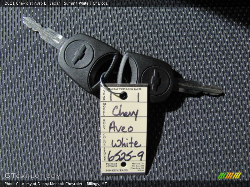 Summit White / Charcoal 2011 Chevrolet Aveo LT Sedan
