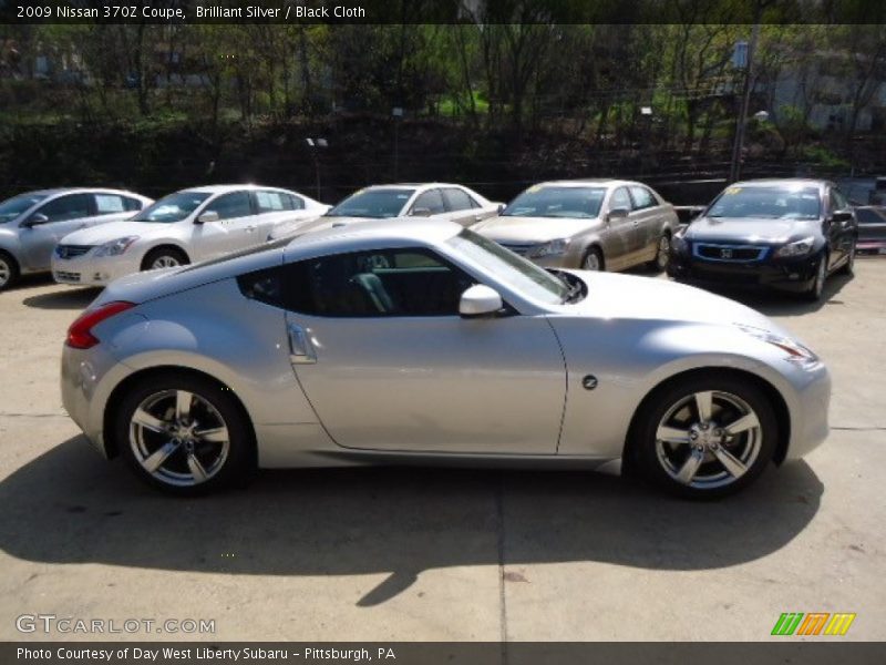 Brilliant Silver / Black Cloth 2009 Nissan 370Z Coupe