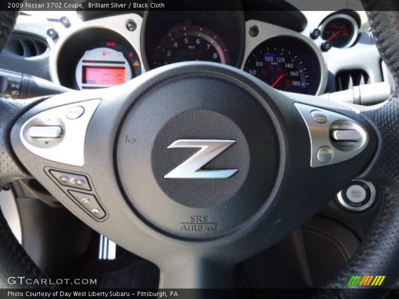 Brilliant Silver / Black Cloth 2009 Nissan 370Z Coupe