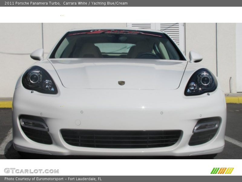 Carrara White / Yachting Blue/Cream 2011 Porsche Panamera Turbo