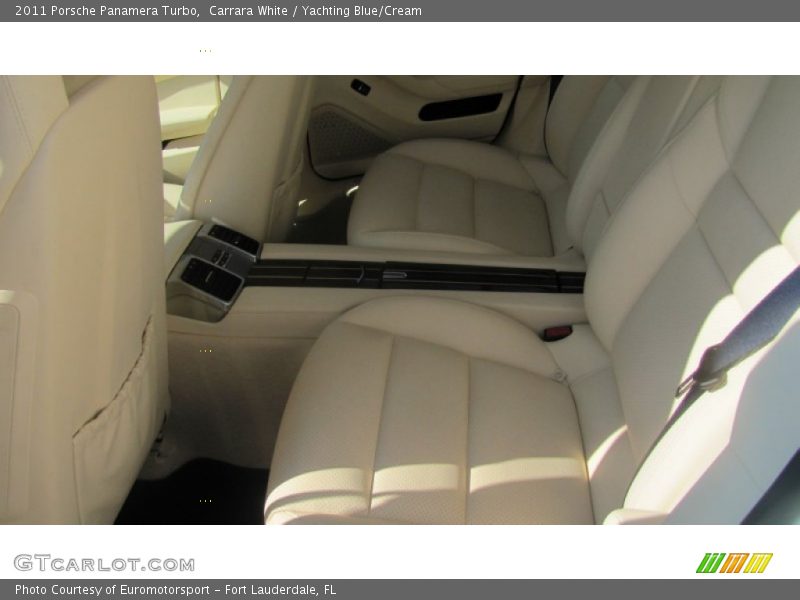 Carrara White / Yachting Blue/Cream 2011 Porsche Panamera Turbo