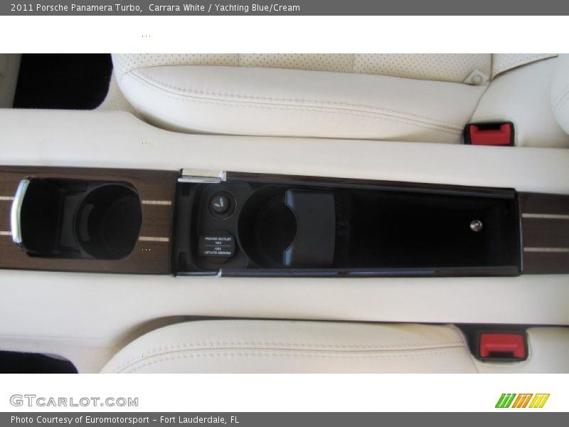 Carrara White / Yachting Blue/Cream 2011 Porsche Panamera Turbo