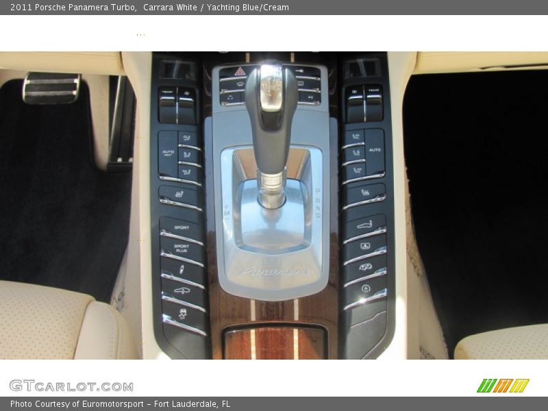 Carrara White / Yachting Blue/Cream 2011 Porsche Panamera Turbo