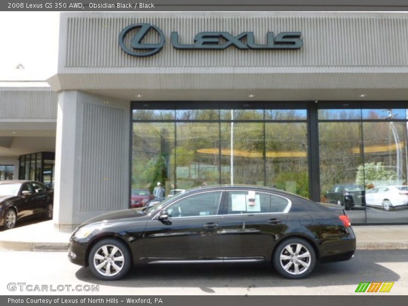 Obsidian Black / Black 2008 Lexus GS 350 AWD