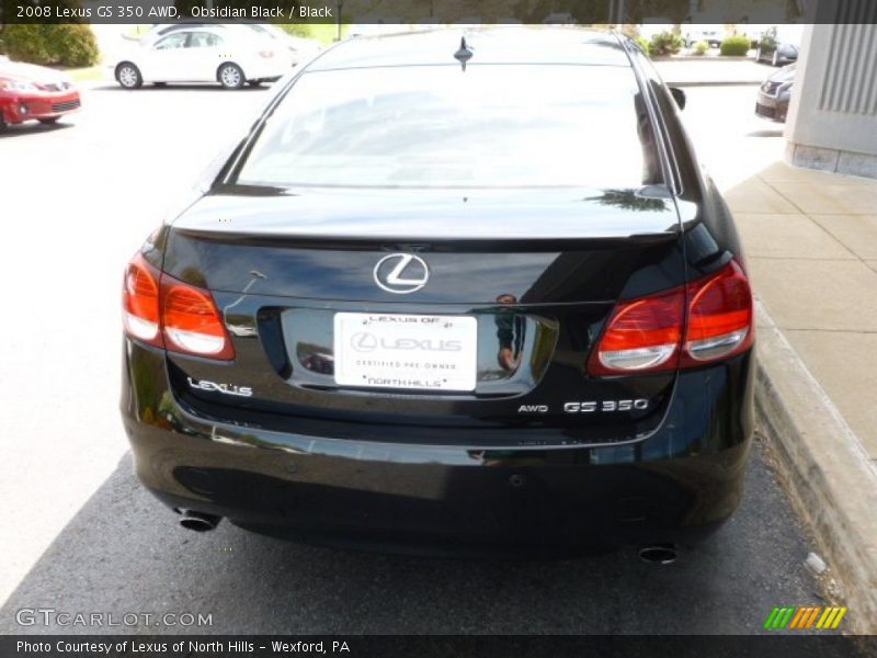 Obsidian Black / Black 2008 Lexus GS 350 AWD