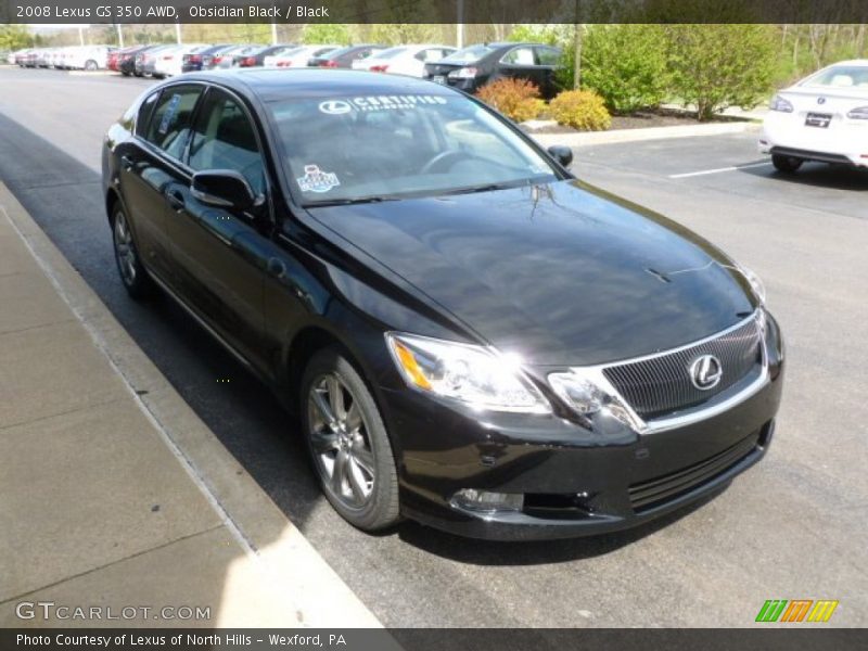 Obsidian Black / Black 2008 Lexus GS 350 AWD