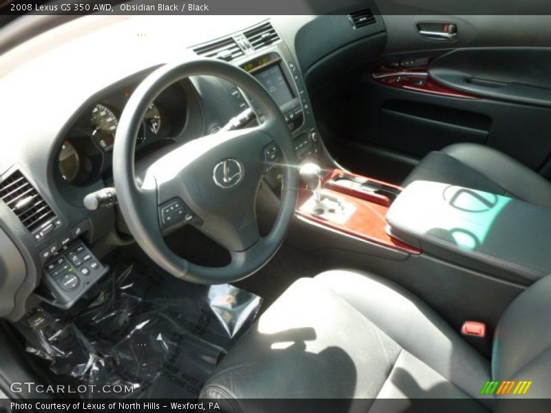 Obsidian Black / Black 2008 Lexus GS 350 AWD
